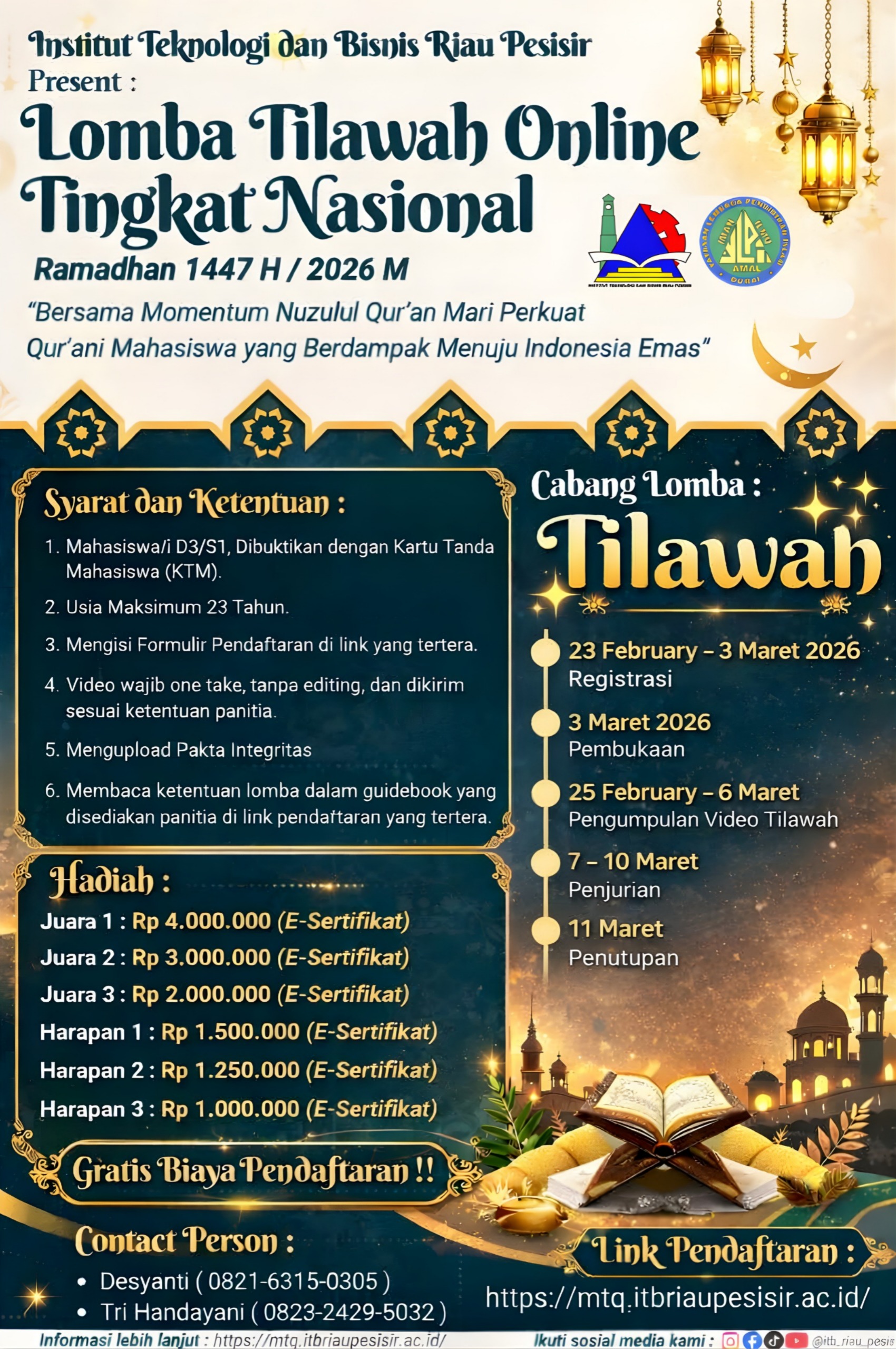 Flyer MTQ Ramadhan